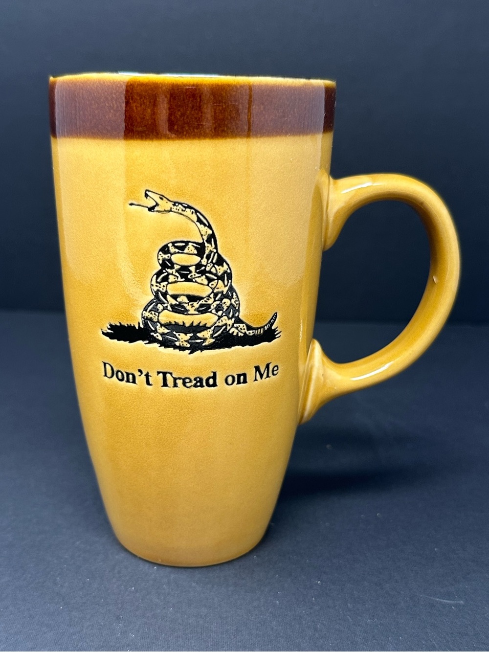 Don't Tread On Me 6"‎ Coffee Mug Cracker Barrel Burnt Umber A1